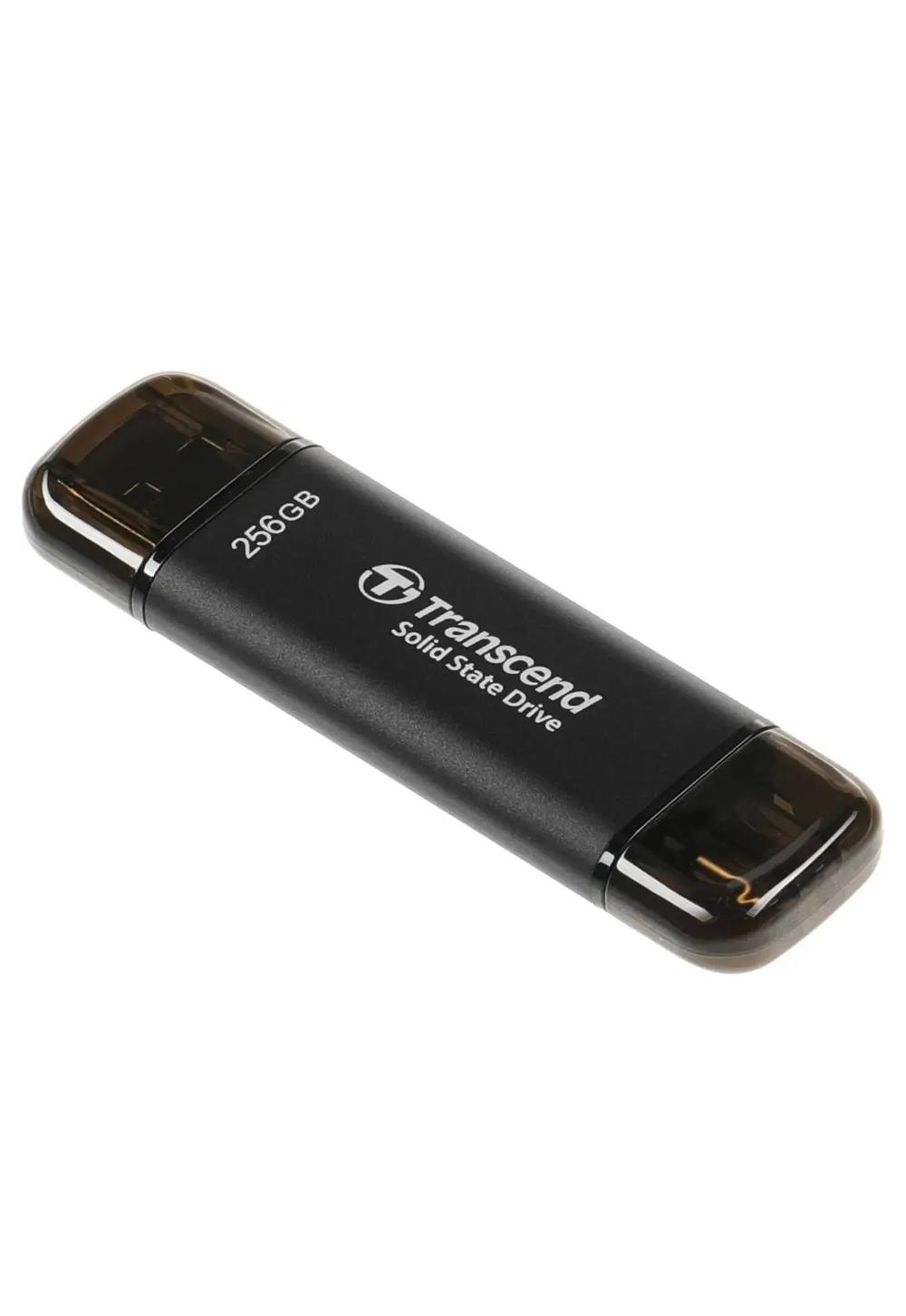 Портативный SSD накопитель Transcend ESD310C 256 GB USB 3.2 Type-C Black 1