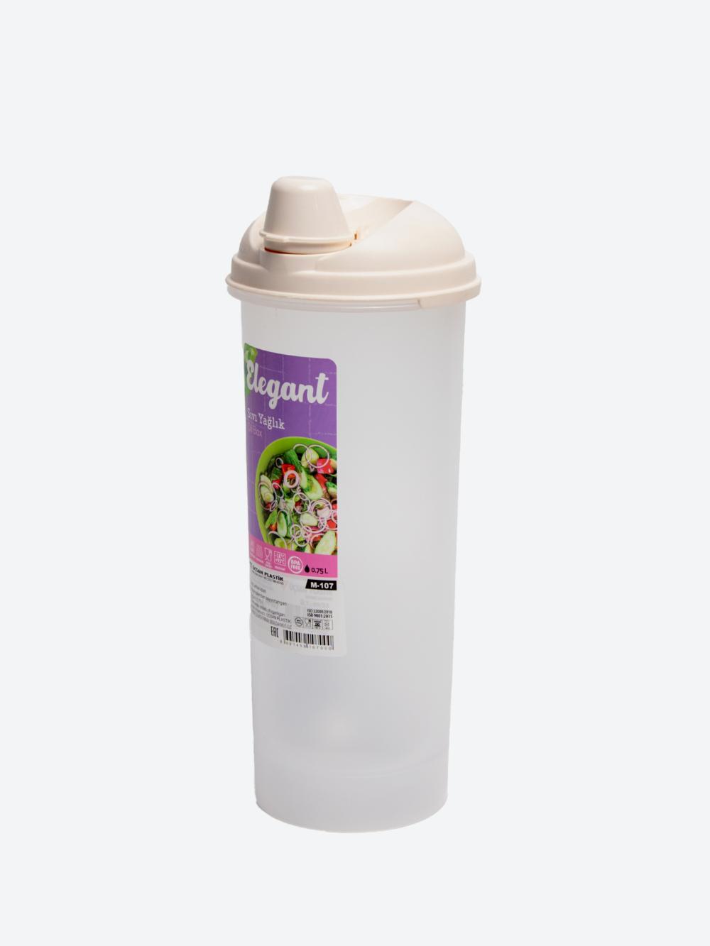 Yog' uchun plastik idish (9,5 x 29 sm) 0,75 l M-107 2