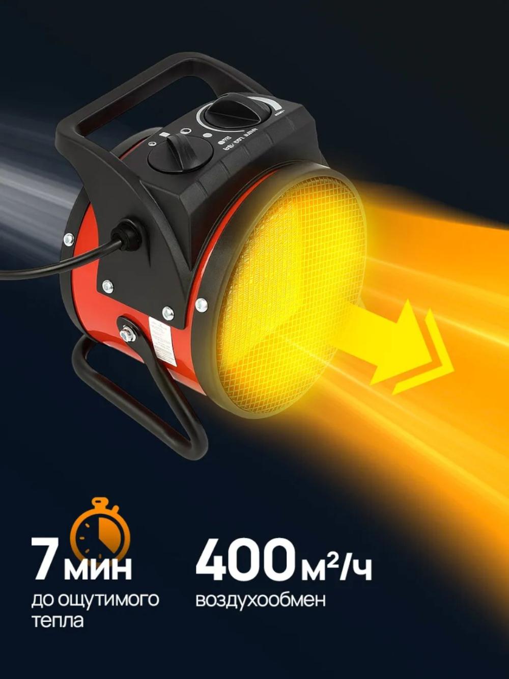 Elektr issiqlik pushkasi 3000 W 2