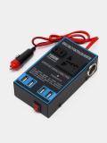 Автомобильный инвертор, розетка с 4 USB-портами преобразователь 12 В/24 В в 220 В, 1500 Вт 3