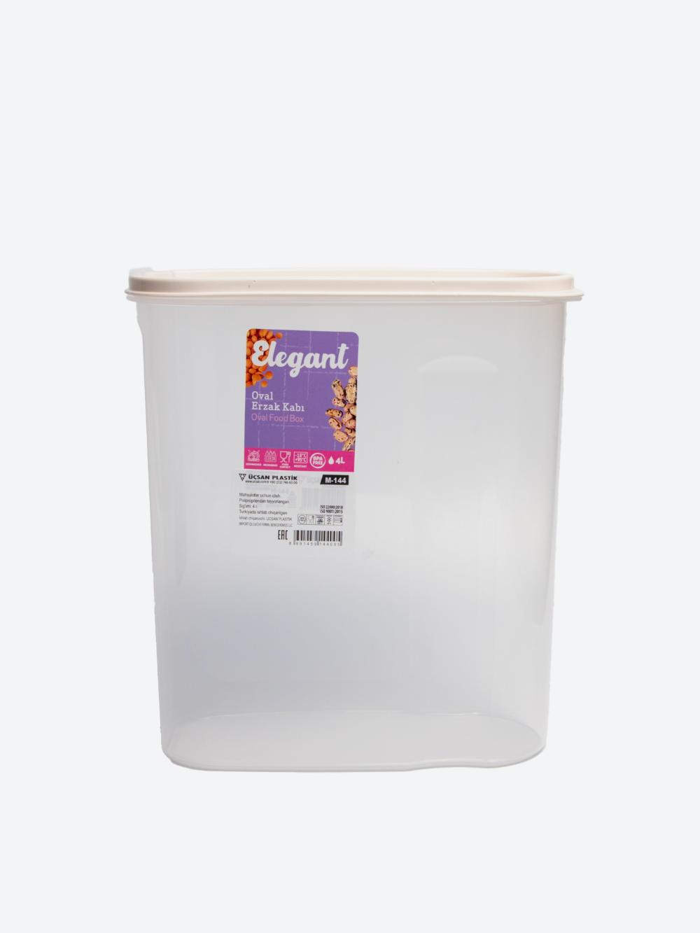 Oval oziq-ovqat konteyneri (23 x 10 x 26 sm) 4 l M-144 1
