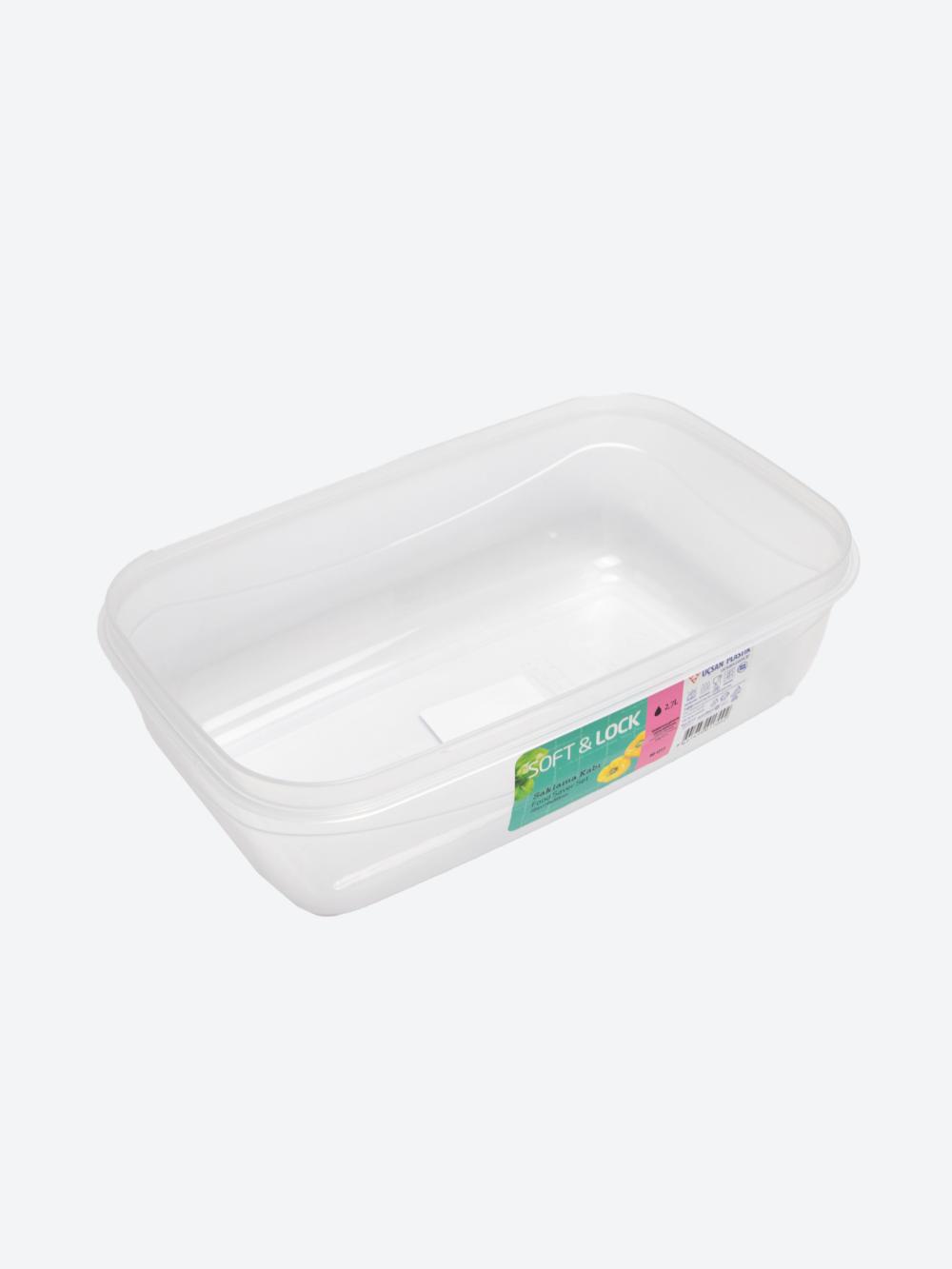 Контейнер прямоугольный Soft & Lock (28,5 x 17,8 x 8,8 см) 2,7 л M-017 4