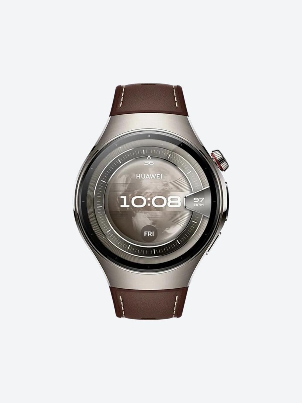 Смарт-часы HUAWEI-Watch/5 46mm Титановый (Коричневый ремешок) 2