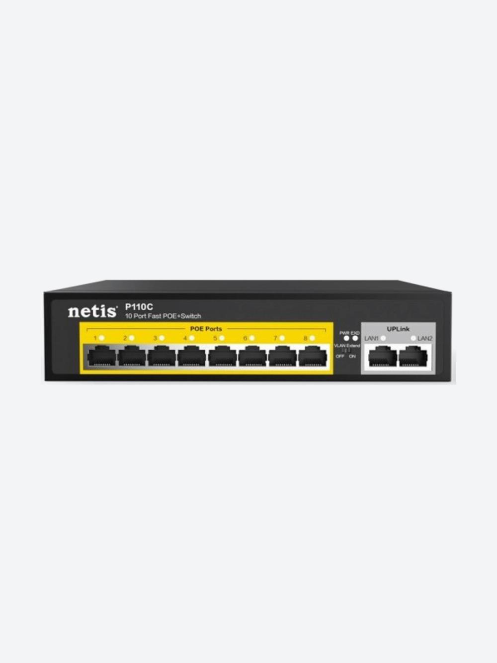 Коммутатор Netis P110C 8xFE PoE, 2xFE, неуправляемый 1