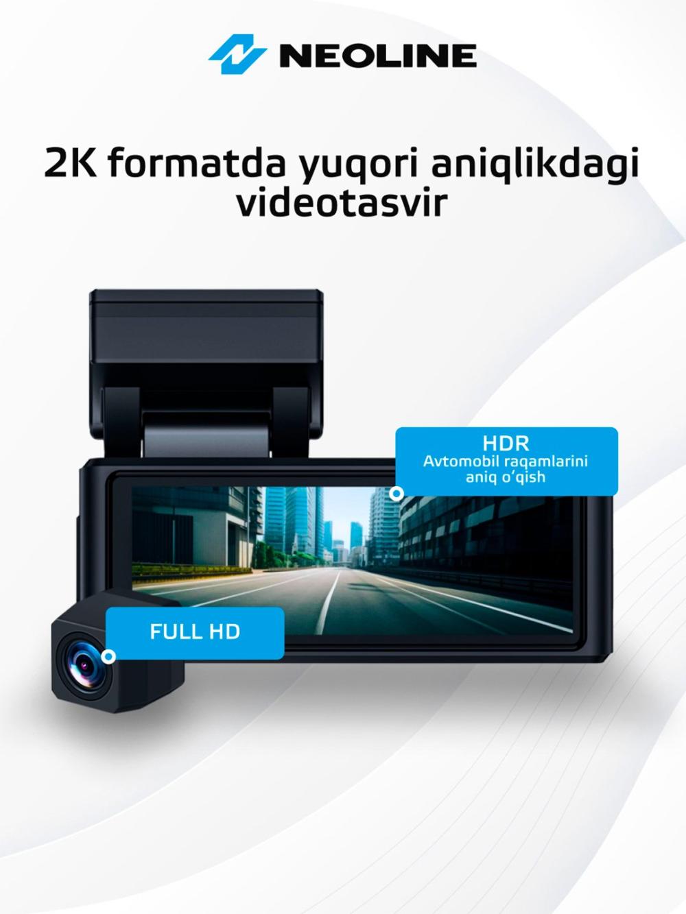 Videoregistrator Neoline Flash 2K Wi-Fi Dual 3