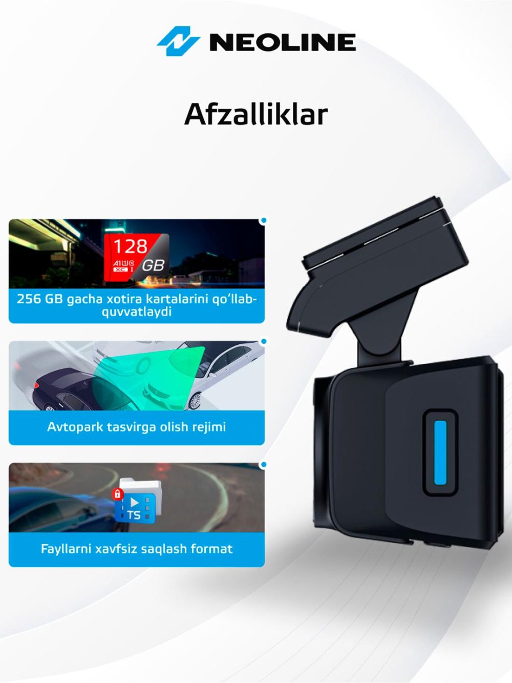 Videoregistrator Neoline Flash 2K Wi-Fi Dual 4