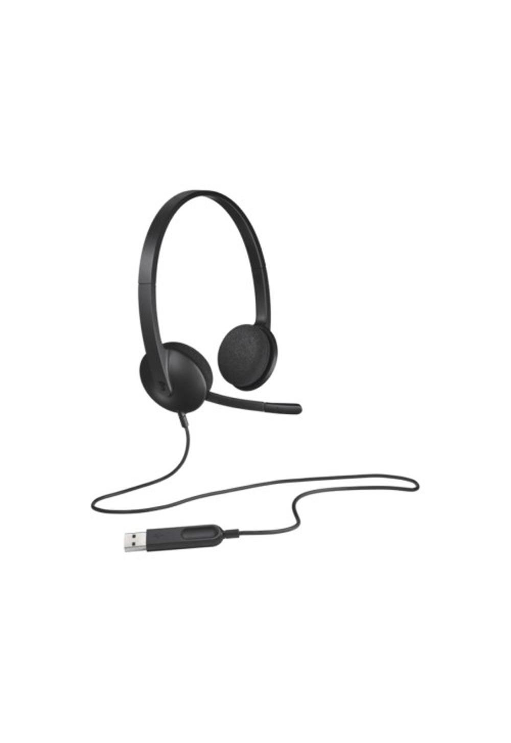 Проводные наушники для компьютера Logitech H340, с микрофоном, Черный 3