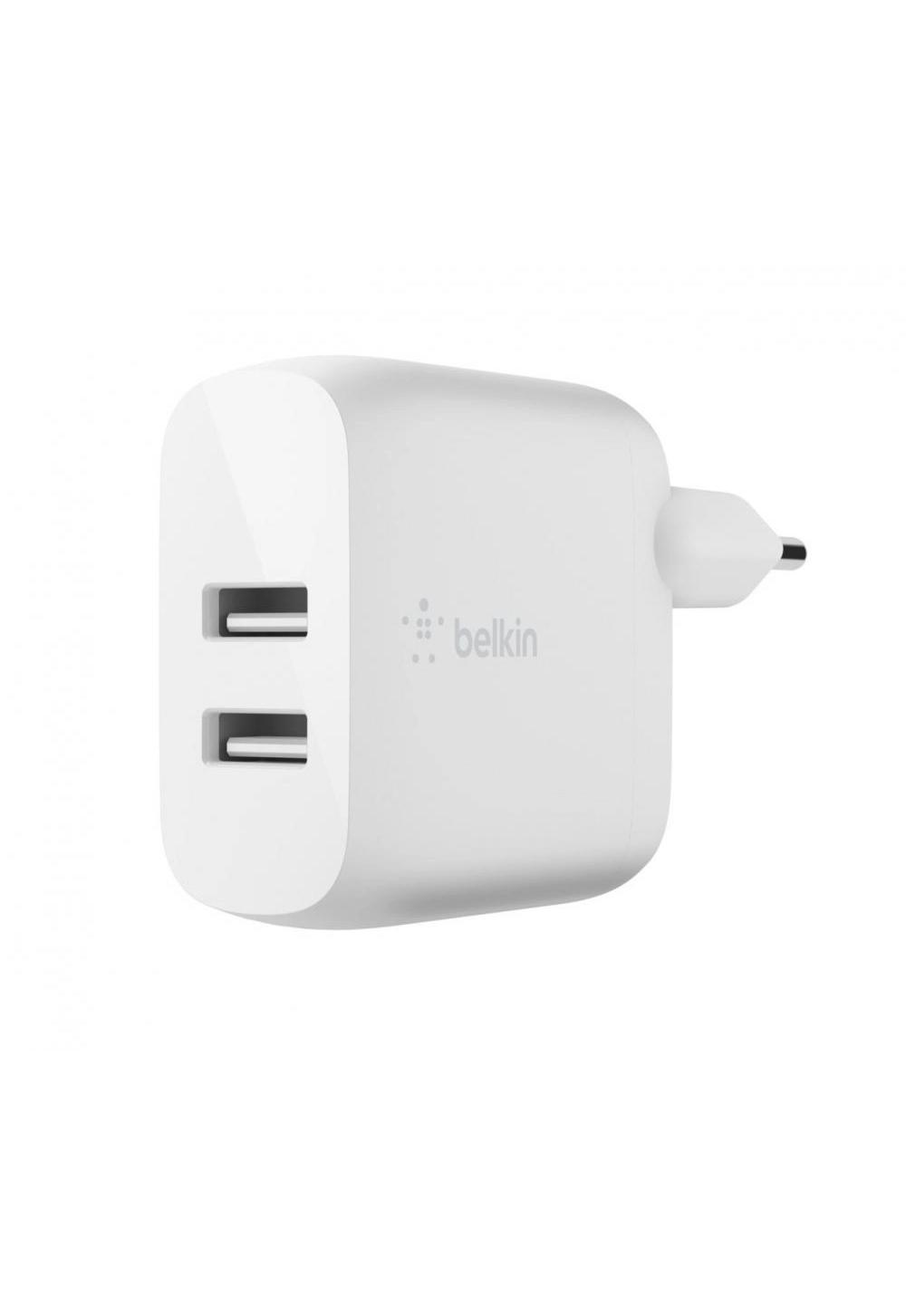 Tarmoqli zaryadlovchi qurilma Belkin Home Charger (24W) Dual USB 2.4A, oq 1