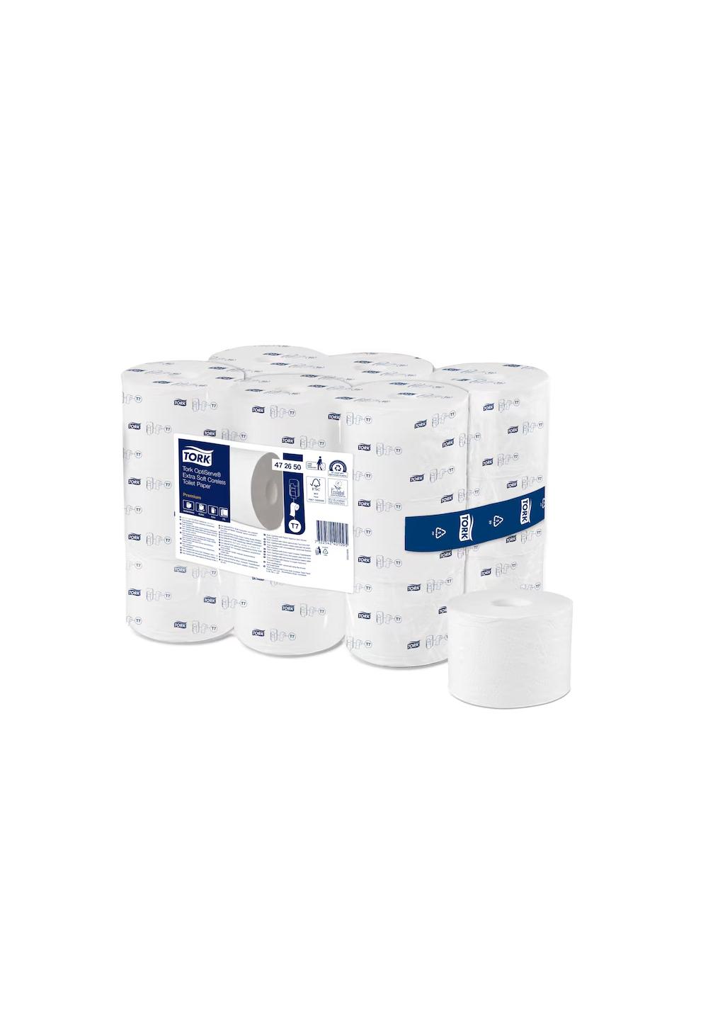 Tork OptiServe® vtulkasiz (o'zaksiz) o'ta yumshoq hojatxona qog'ozi 472650 1