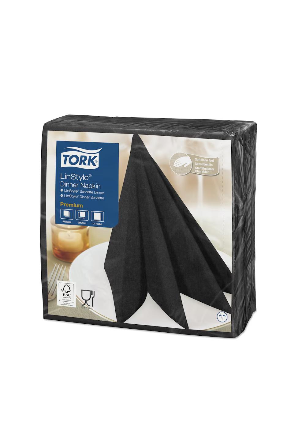LinStyle® kechki ovqat uchun salfetka 39x41 Qora 478726 1