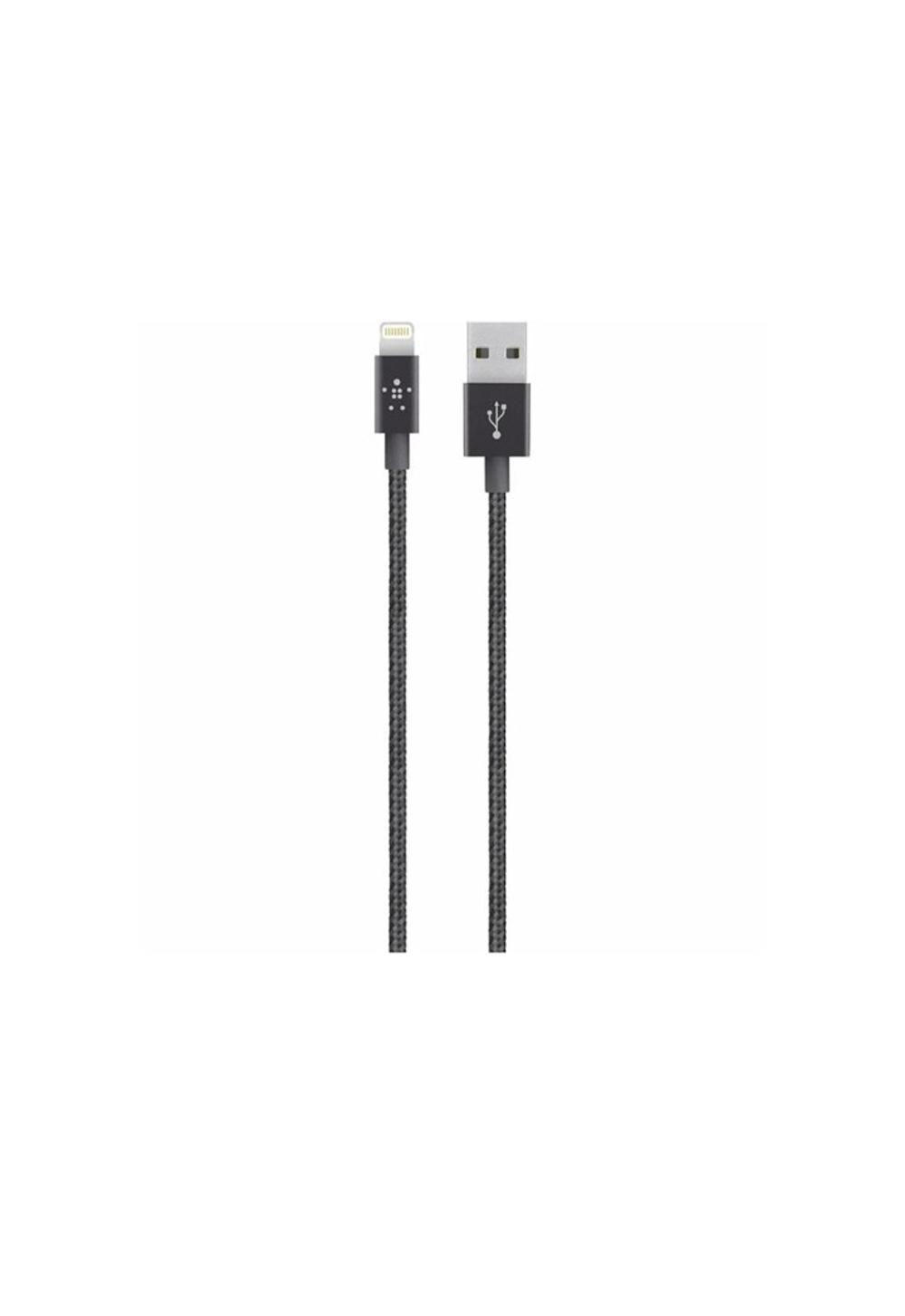 Kabel Belkin Mixit Metallic Lightning dan USB-A ga, 2.4A, 1.2 m, qora 1
