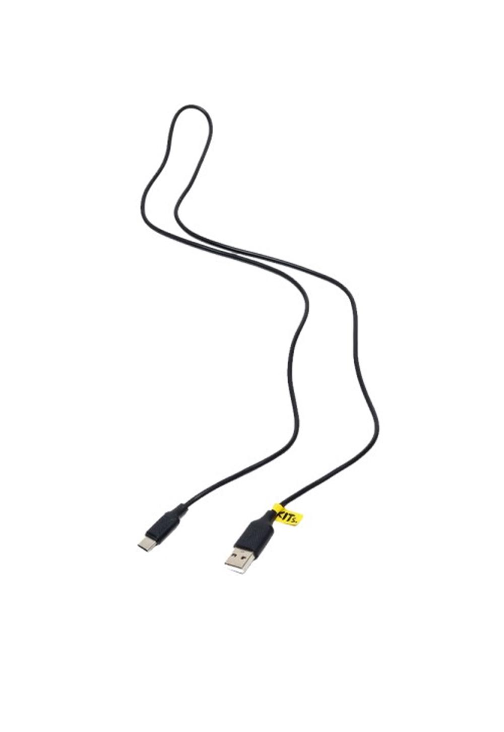 Kabel KITs Type-C 2A, qora, 1 m 1