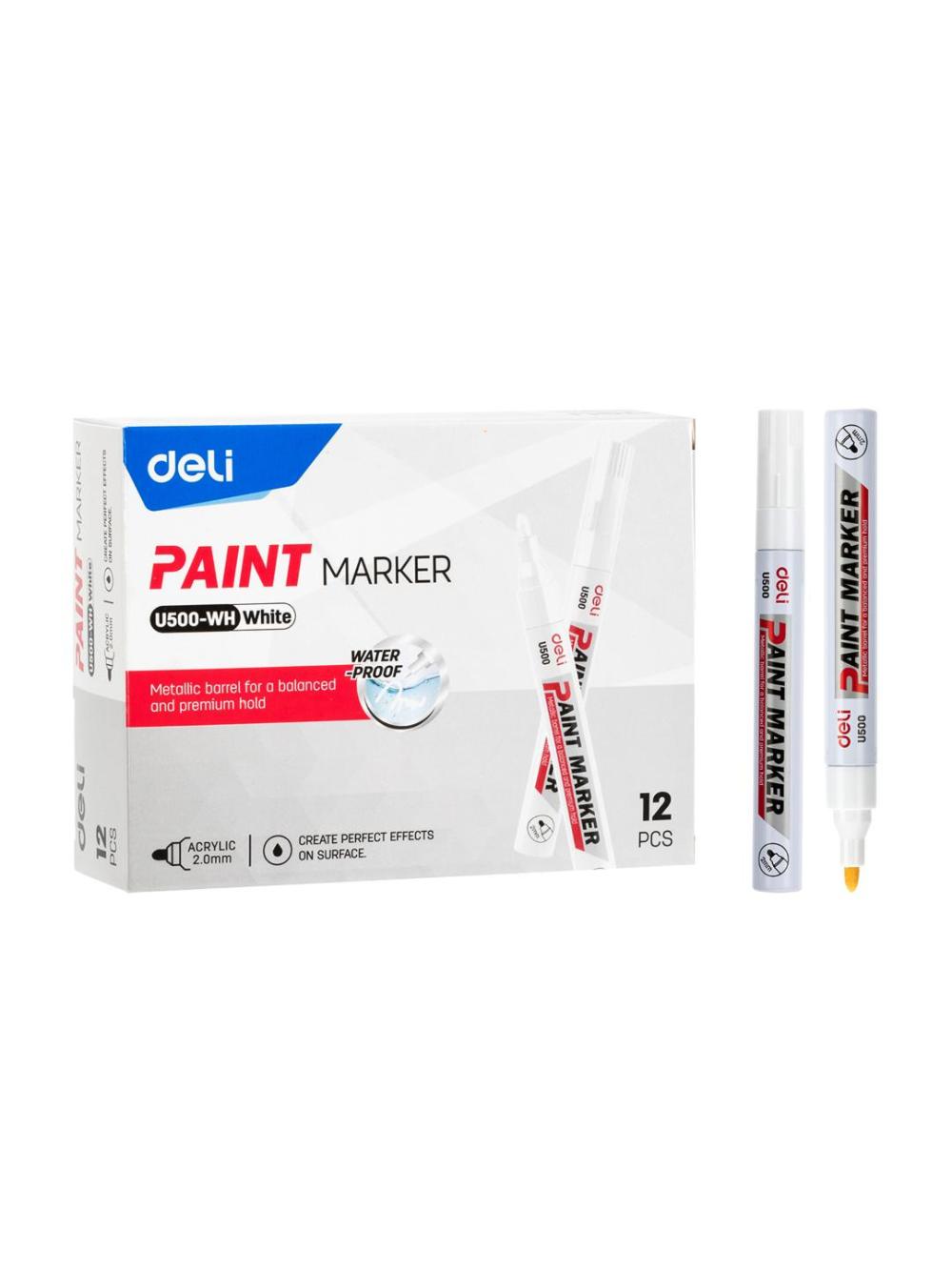 Маркер Paint  D-500-WH-U  (белый) Deli 1
