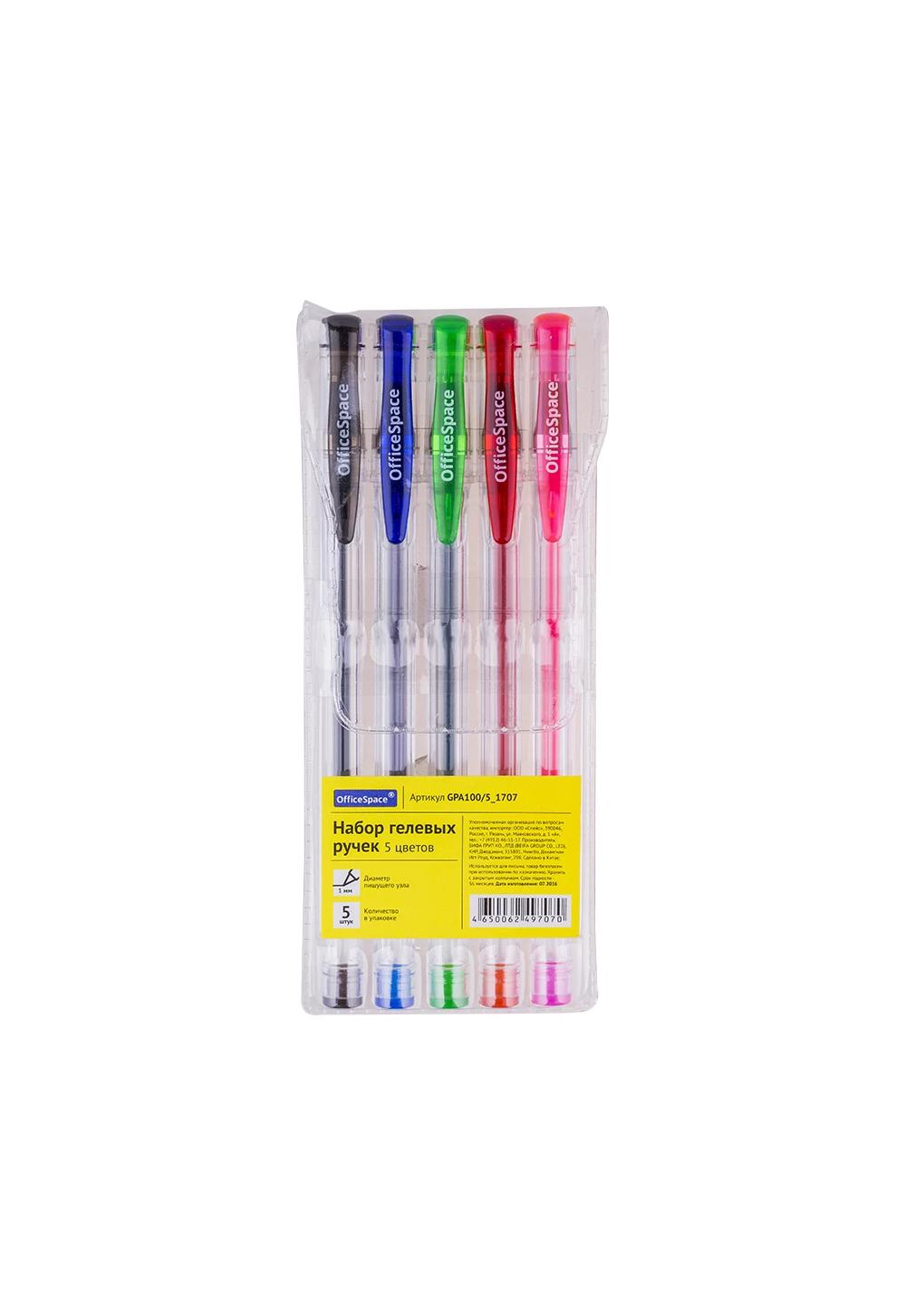 OfficeSpace 05 rang gel qalam to'plami., 1,0 mm, evro og'irligi (1/180) 1