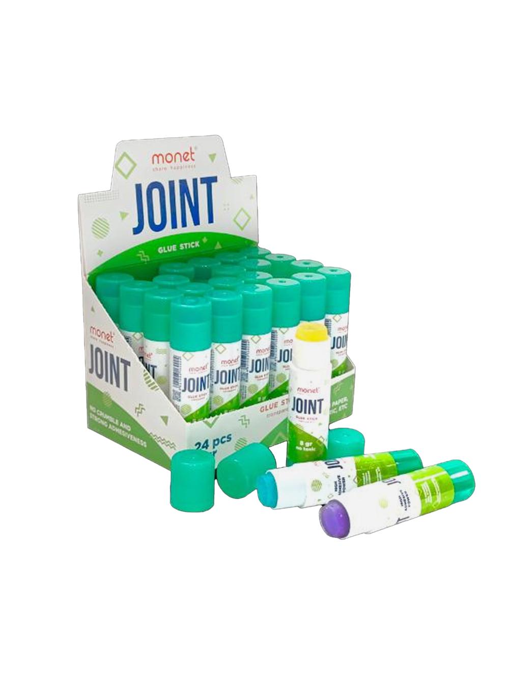 Yelim-qalam Monet Joint 8 gr 2GS001. Minimal buyurtma 1 qadoq. Qadoqda 24 dona. Narx 1 qadoq uchun ko'rsatilgan. 1