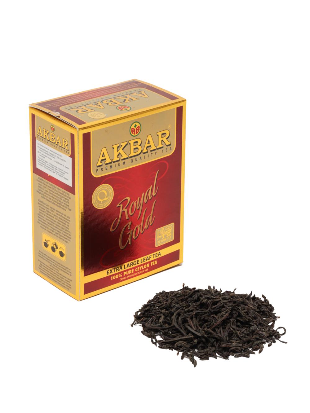 Черный чай Akbar Royal Gold Крупнолистовой, 80 г 2
