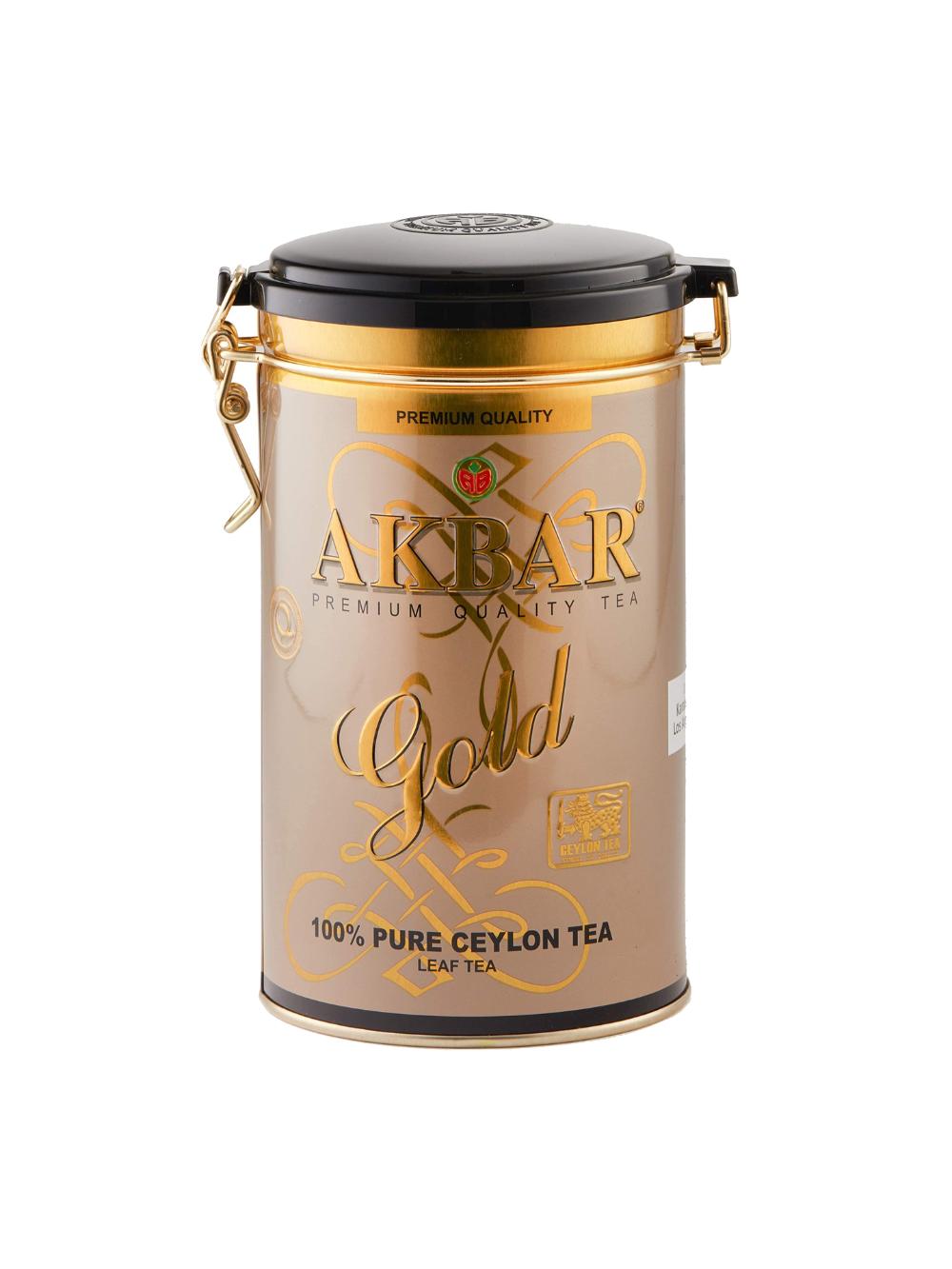 AKBAR черный чай GOLD, 225 гр подарочная упаковка 1