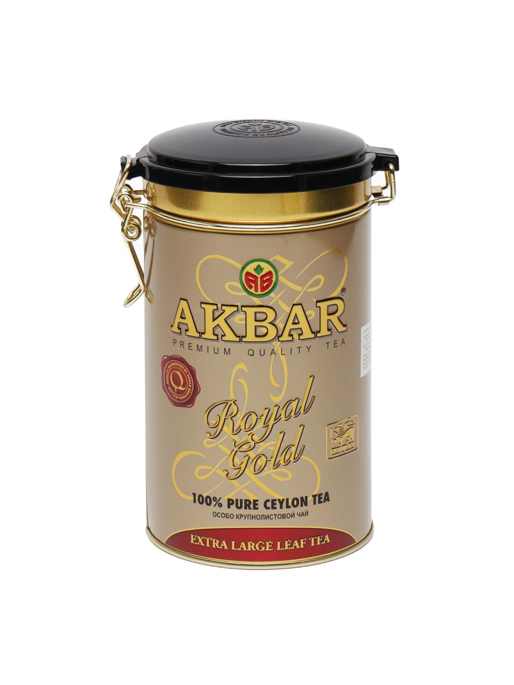 Чай черный Akbar Royal Gold подарочная упаковка, крупнолистовой, 150 г 1