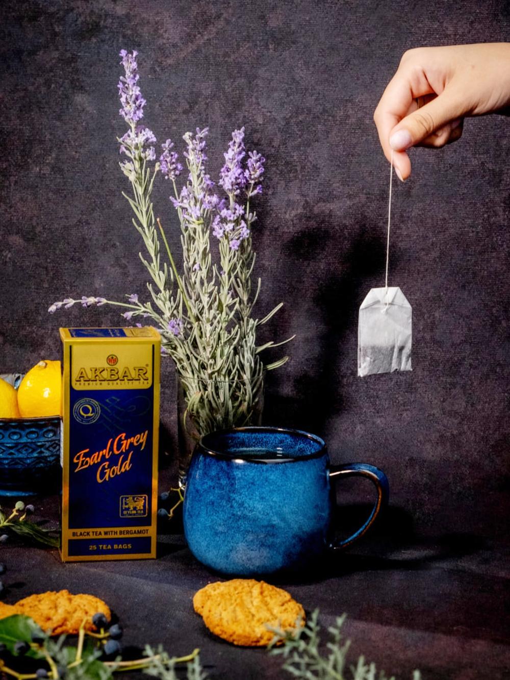 Черный чай Akbar Earl Grey, 25 шт по 2 гр, с ароматом бергамота 3