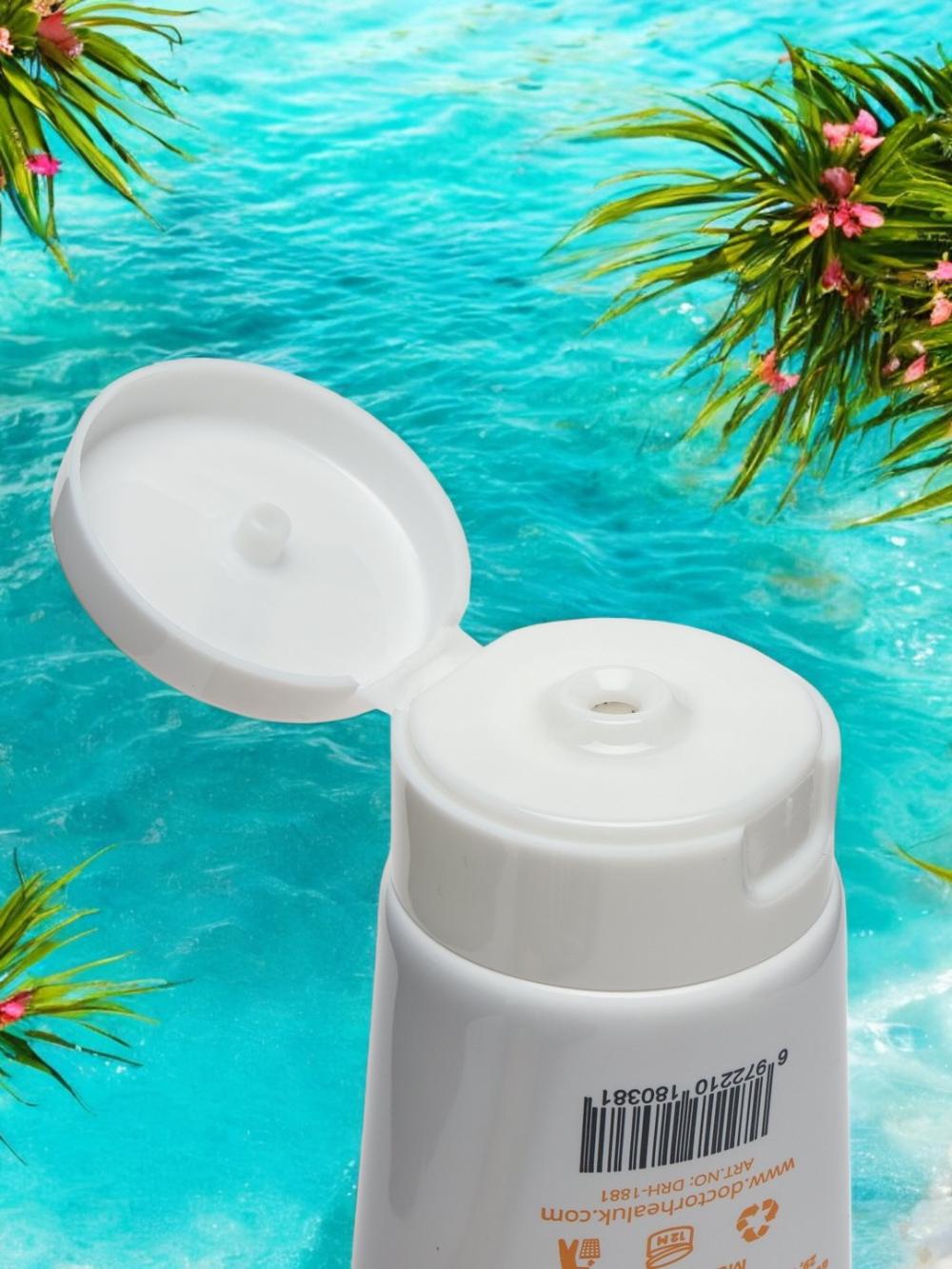 Солнцезащитный крем Dr. Heal Sun Cream SPF 80 PA+++, витамин E, кокосовое масло, 150 мл 4