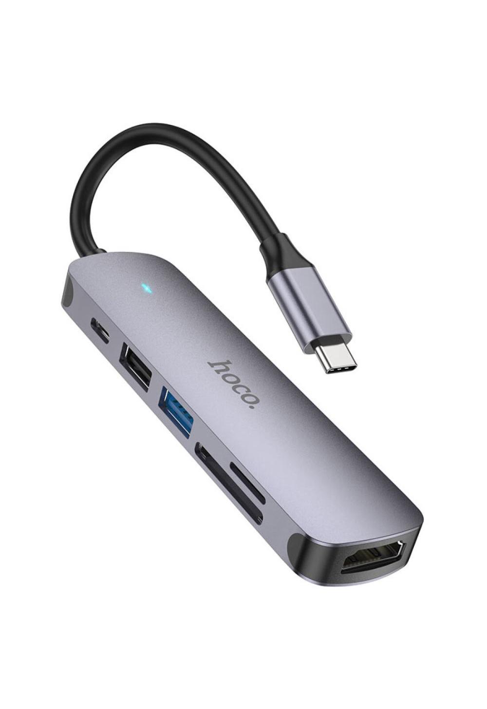 HUB-адаптер Hoco HB27 Type-C HDTV + USB3.0 + USB2.0*2 + PD HUB 1