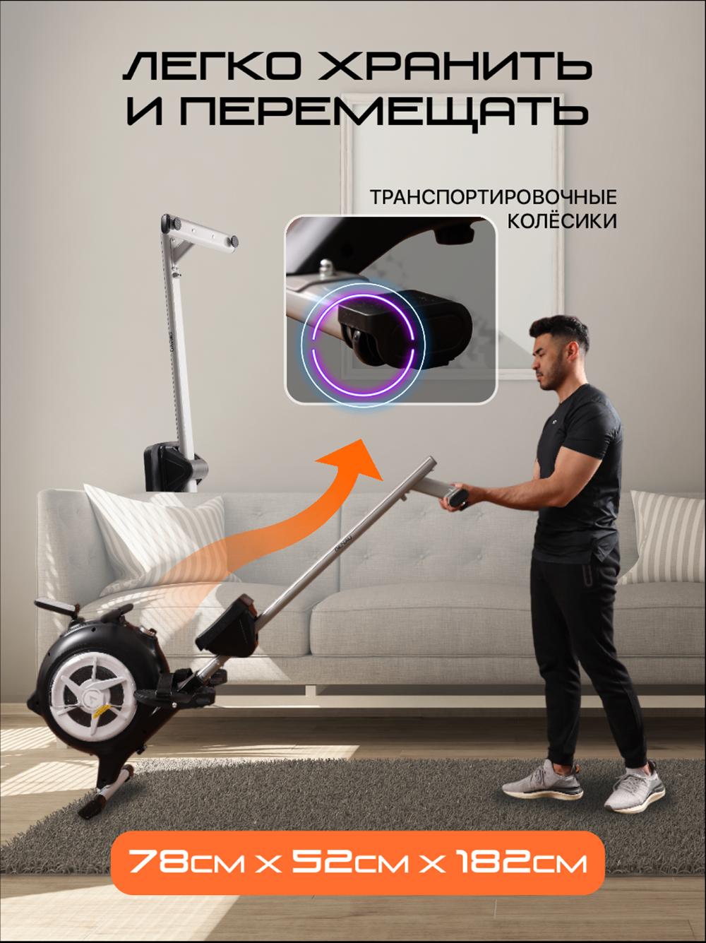 Гребной тренажер Genau Rower RW500 Hydro *RW1-01A 4