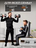 Trenajyor, ko‘p funksiyali o‘rindiq, Genau Free-Fit Bench Elephant Grey *FF1-01A 6