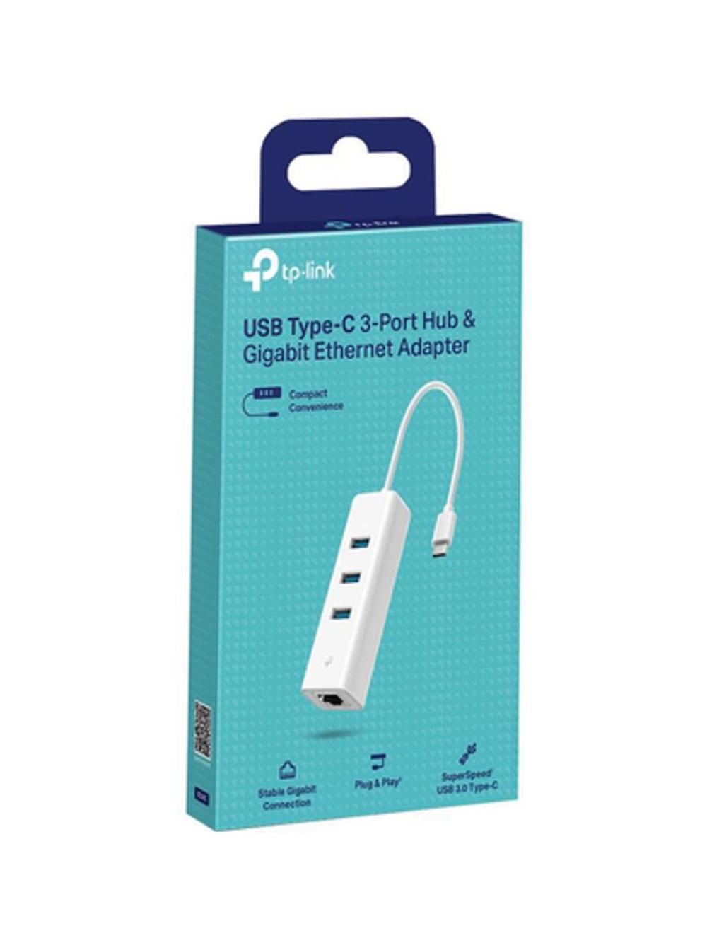 TP-Link UE330 USB 3.0 3-portli hub va Gigabit Ethernet adapter USB konvertori 1