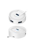 Распределитель USB, A4tech Switch Hub HUB-30C (White) USB to 4xUSB 3.0 3