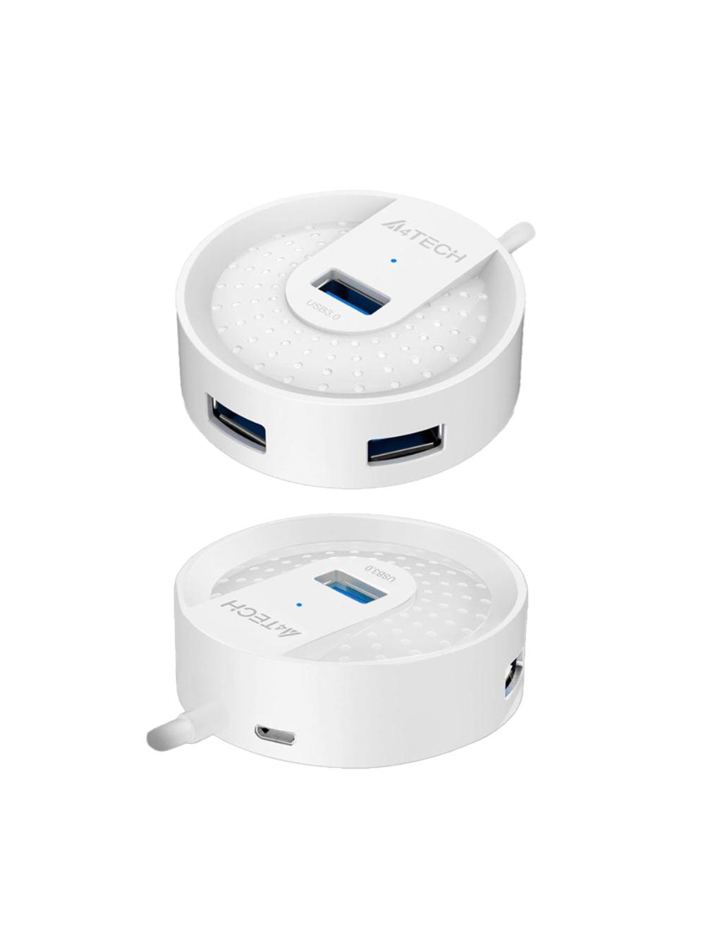 Распределитель USB, A4tech Switch Hub HUB-30C (White) USB to 4xUSB 3.0 3