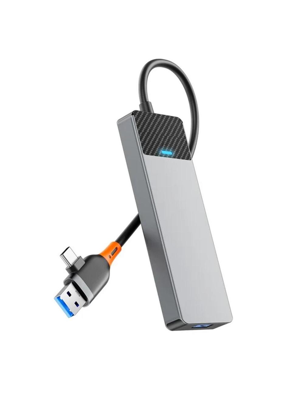 Распределитель USB (USB3,0/USB-C) Wiwu 4 in 1 A431C (4xUSB3,0 1xUSB-C) 1