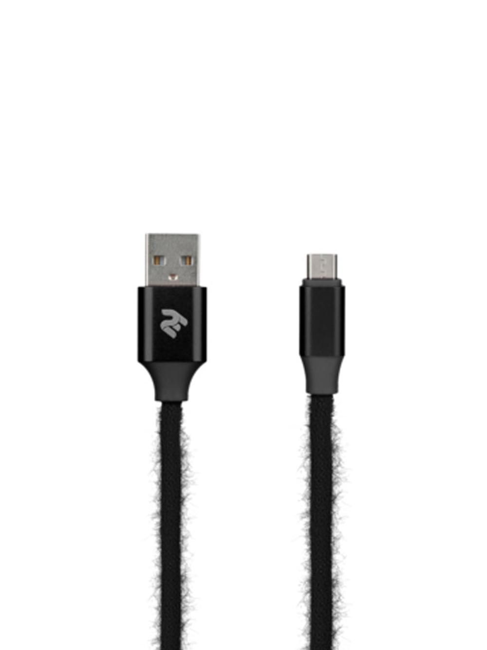 Kabel 2E FUR USB 2.0 dan Lightning gacha, 1 m, qora 1