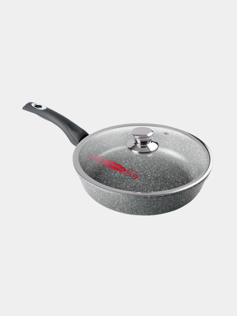 Tova Gornitsa, 26 sm, chuqur, shisha qopqoq, yopishmaydigan qoplamali 1