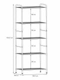 Этажерка, металлическая полка, для хранения, стеллаж "Валенсия 25" 4