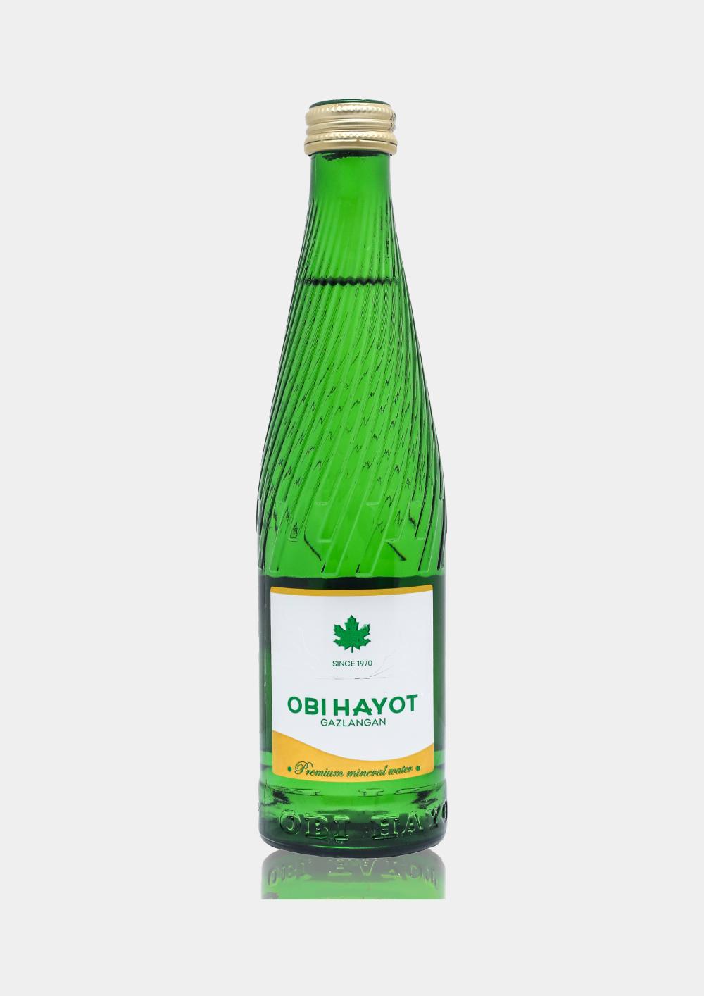 «Obi Hayot» gazlangan mineral suvi 0.33L 2