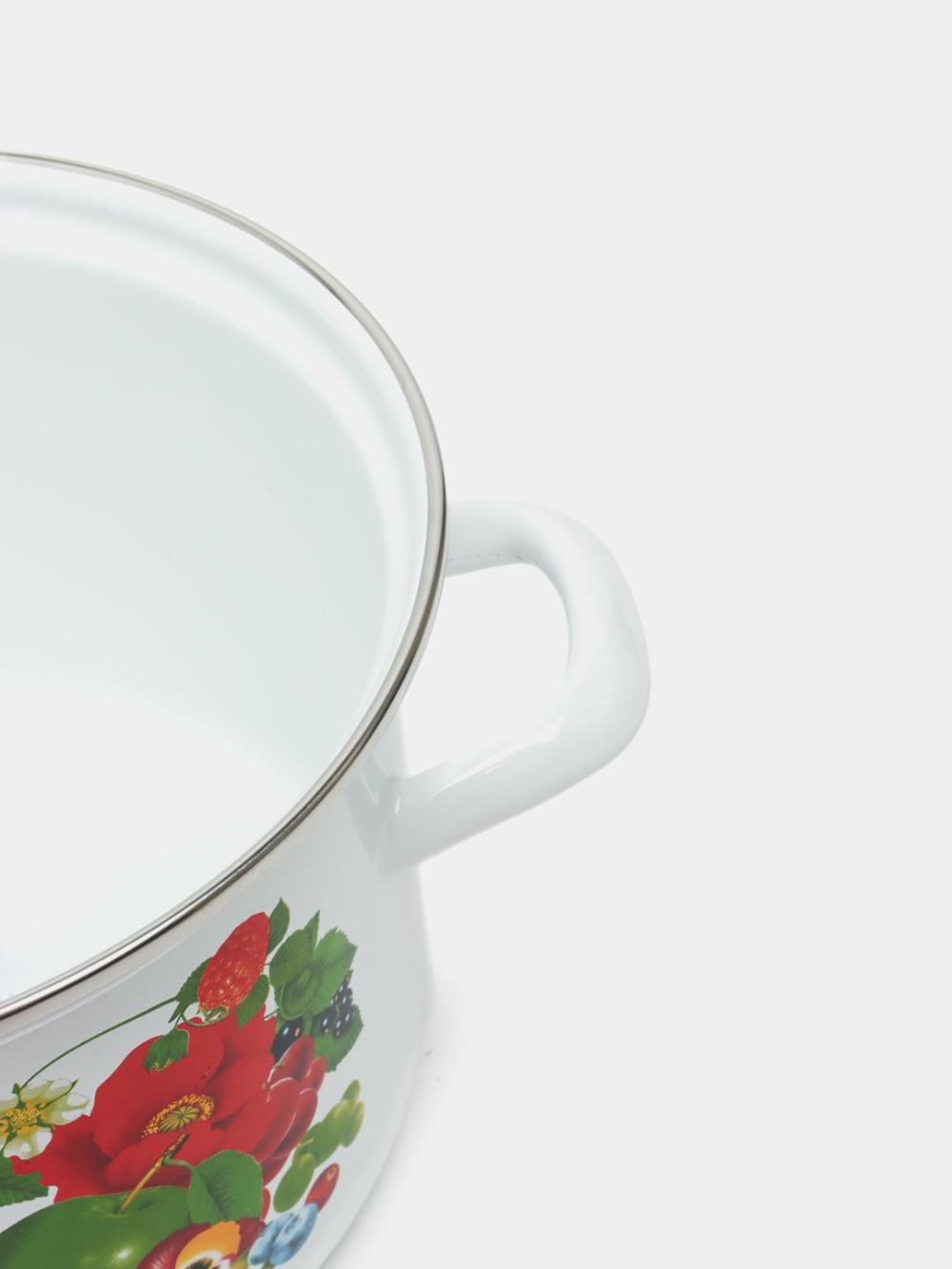 Silindrsimon emallangan kastryulyalar Lisvenskiye emali 4,5 litr 3