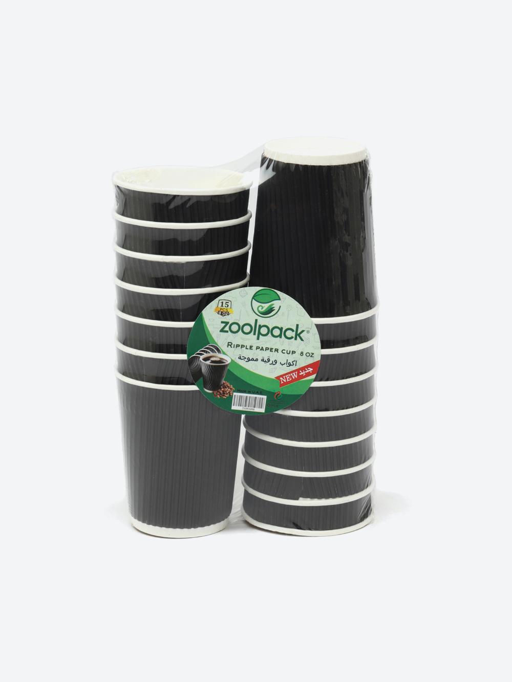 Qog'oz stakan Zoolpack uch qatlamli 8 Oz 15 dona 1