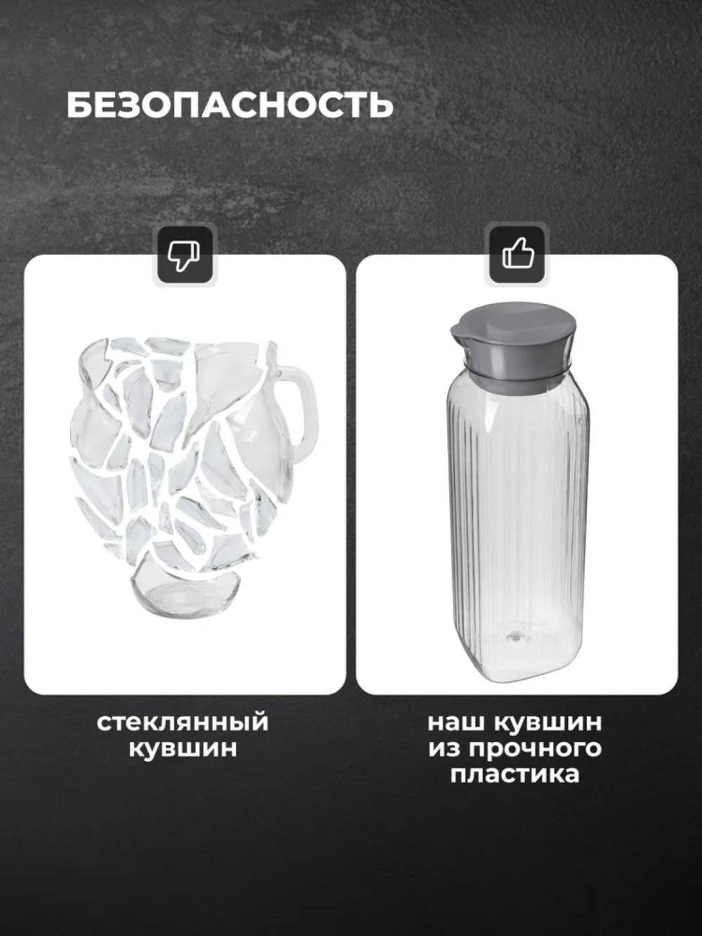 Кувшин, графин для воды и напитков, с крышкой 3