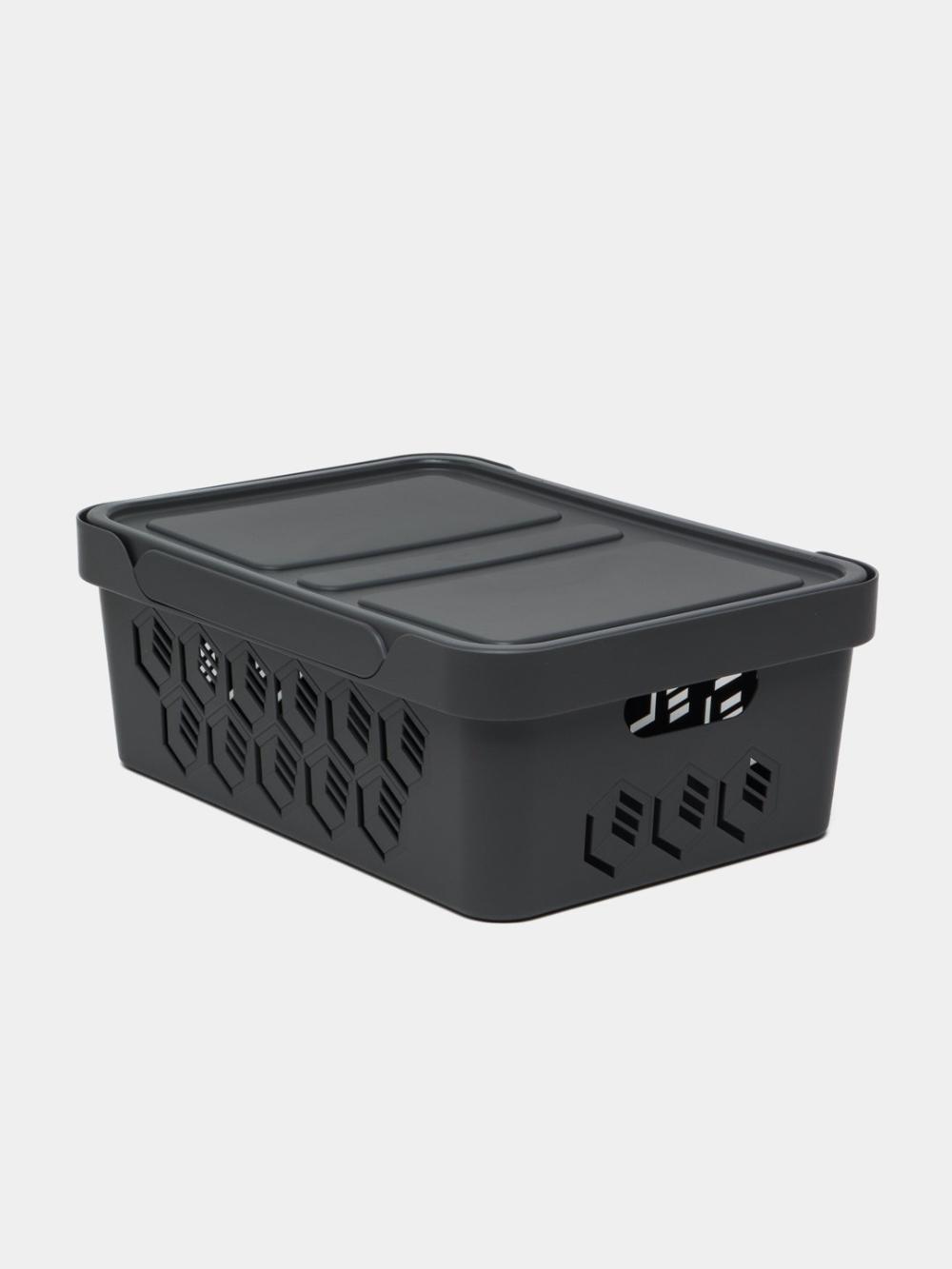 Контейнер универсальный, ящик с крышкой Deluxe 1,9л 189х132х110 2