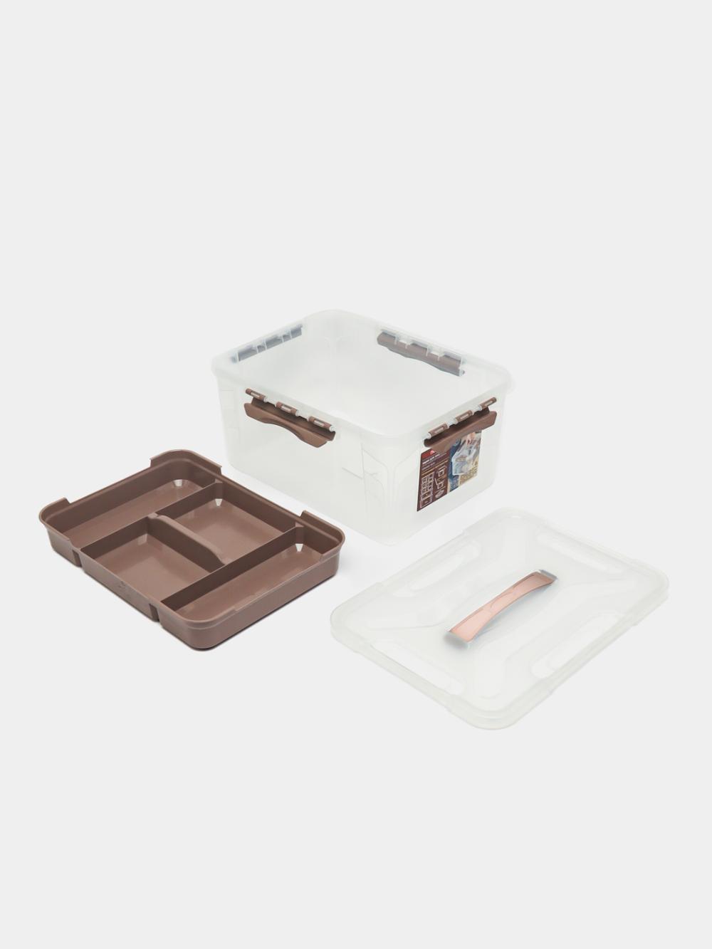 Universal organayzer, quti qulflanadigan bo'linmali Grand Box, 15.3 litr 13