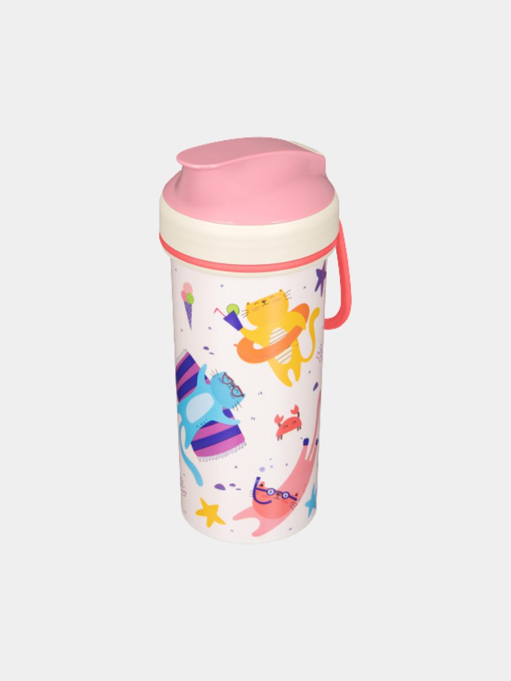 Bolalar uchun suv idishi Plastishka, dekor va halqali, 400 ml 10