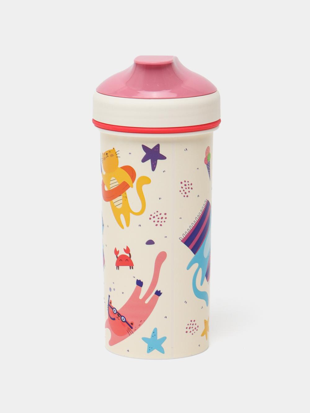 Bolalar uchun suv idishi Plastishka, dekor va halqali, 400 ml 6