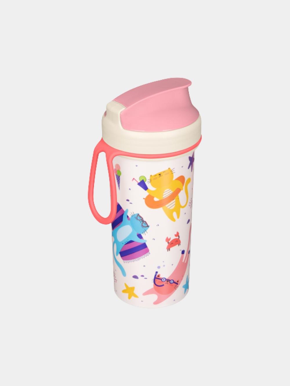 Bolalar uchun suv idishi Plastishka, dekor va halqali, 400 ml 12