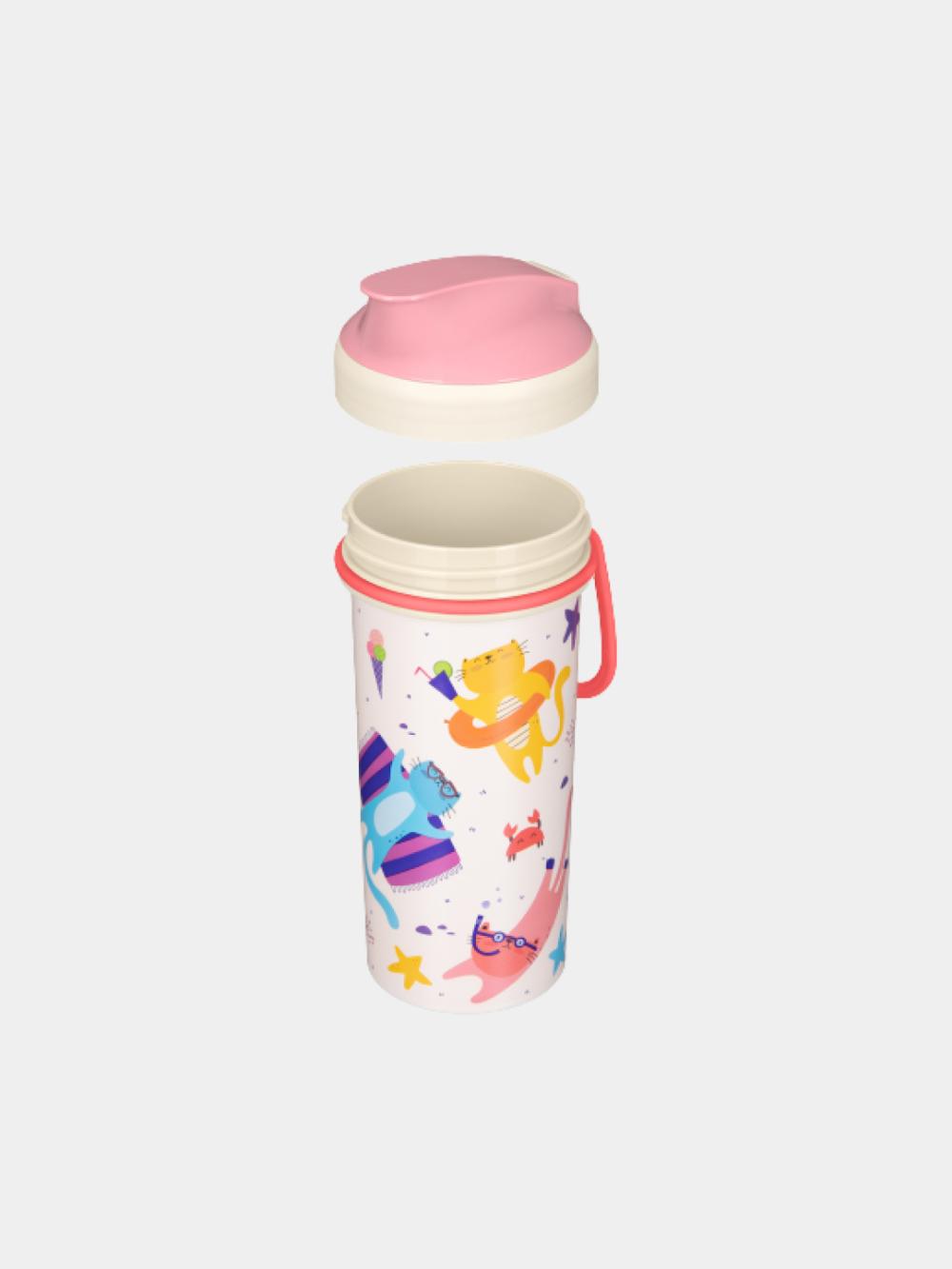 Bolalar uchun suv idishi Plastishka, dekor va halqali, 400 ml 11