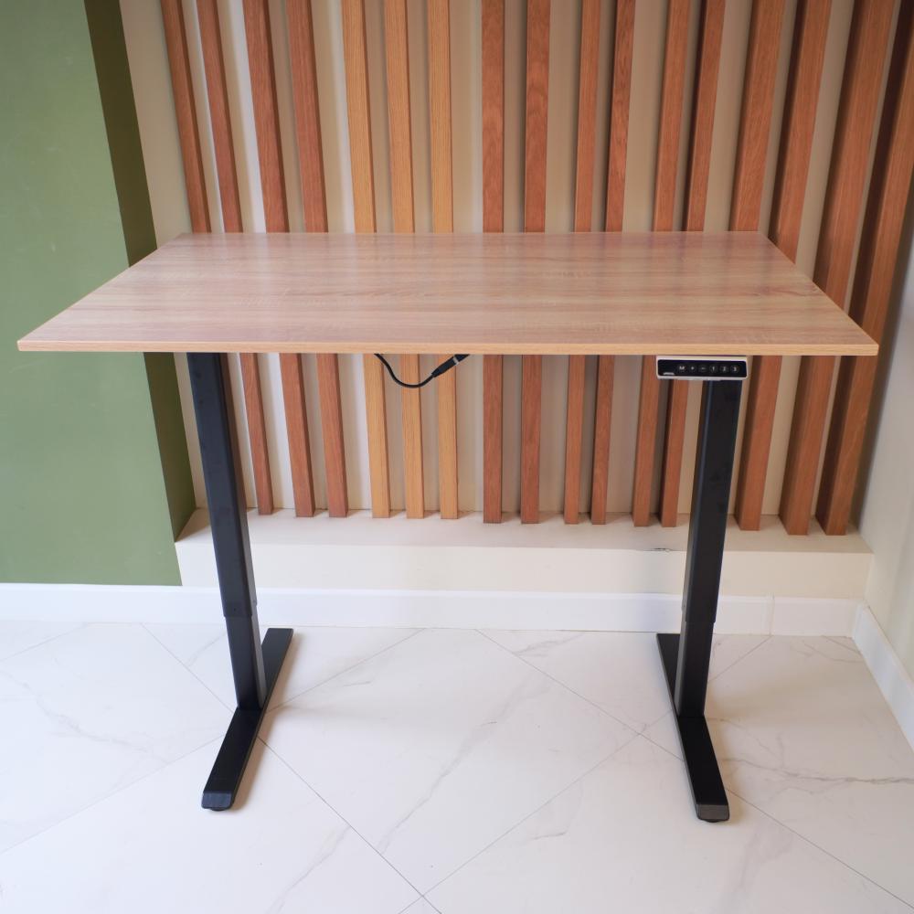 UPSTOL balandligi sozlanishi kompyuter stoli One: ramka qora va sunta stol usti 130х60 SHB2420-D450-B-W130 2