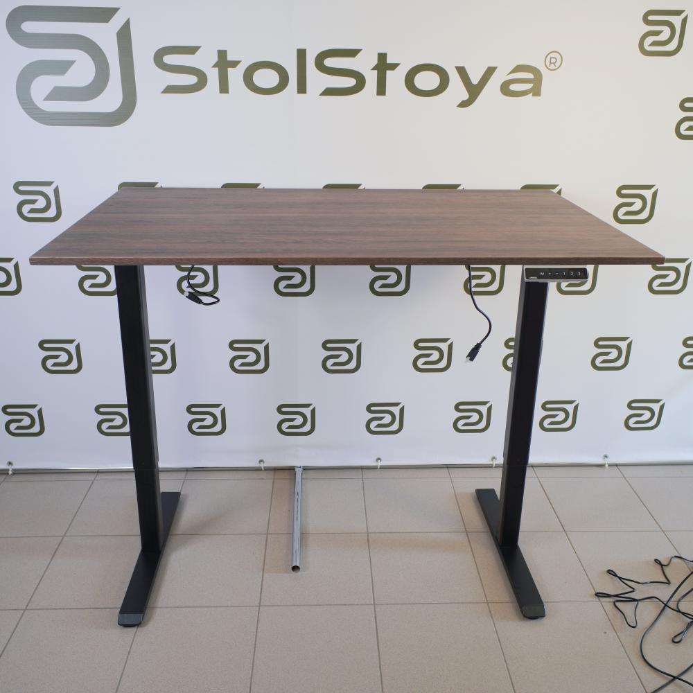 UPSTOL balandligi sozlanishi kompyuter stoli One: ramka qora va sunta stol usti 130х60 SHB2420-D450-B-W130 2