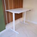 UPSTOL balandligi sozlanishi kompyuter stoli One: oq ramka va stol usti Sunta 145х80 SHB2420-D450-W-K145 5