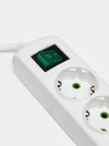 Удлинитель электрический Lezard, сетевой фильтр, 3 входа, 3 USB порта, 2 м 2