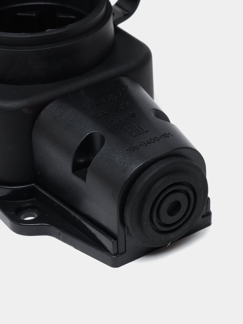 Elektr uzatma kabeli 3 rozetkali kauchuk 2P+PE 1x16A 220-240V, 106-0400-0101 3