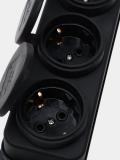 Elektr uzatma kabeli 3 rozetkali kauchuk 2P+PE 1x16A 220-240V, 106-0400-0101 4